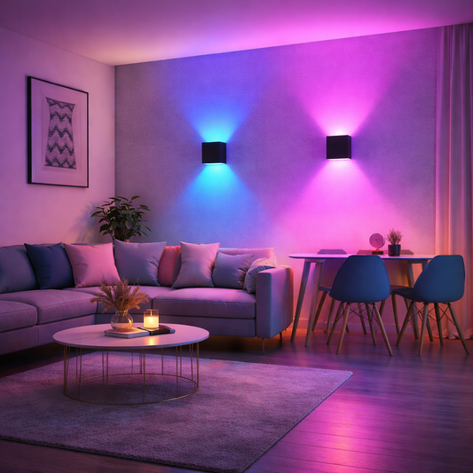 Moderne LED-Außenwandleuchte mit App- & Sprachsteuerung