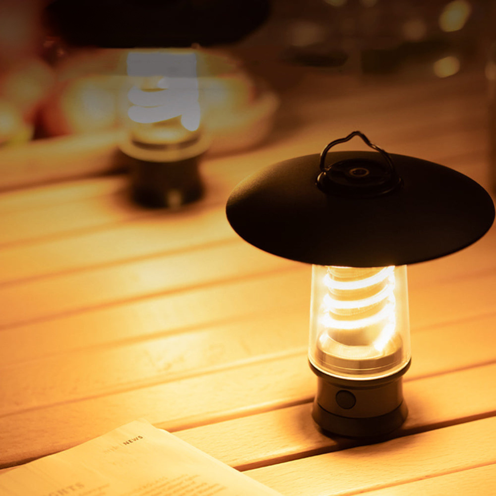Vintage LED Tischlampe Warmweiß – USB aufladbar Stimmungslicht für Wohnzimmer, Outdoor & Deko