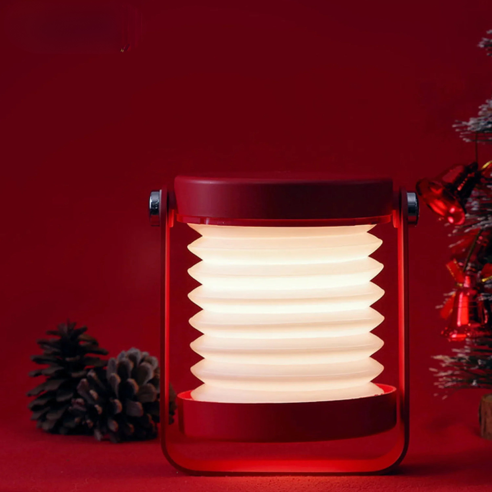 Tragbare LED Design Lampe – dimmbar, warmweiß, faltbares Nachtlicht & Akku – Tischlampe für Wohnzimmer & Schlafzimmer
