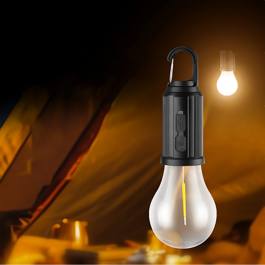 LED Campinglampe T01 – Warmweiß, tragbar & wiederaufladbar | Outdoor Zeltlampe für Camping, Garten & Notfälle