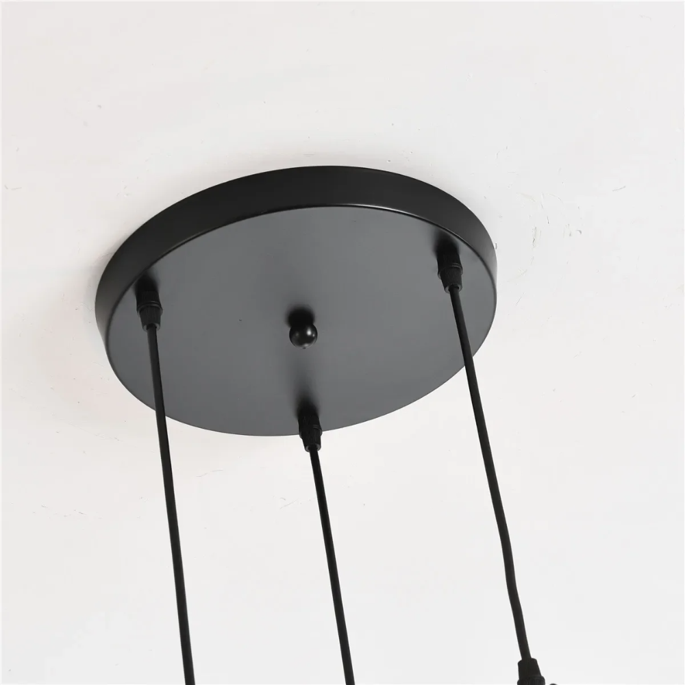 3-flammige Pendelleuchte Industrial Design – Vintage Deckenlampe aus Metall | E27 Retro Hängelampe für Wohnzimmer, Küche & Esszimmer