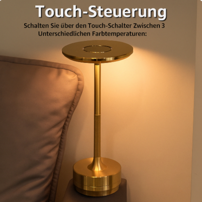 Kabellose LED Tischlampe mit Akku – Tragbare Designlampe mit Touch-Dimmer und USB-C fürs Wohnzimmer & Schlafzimmer