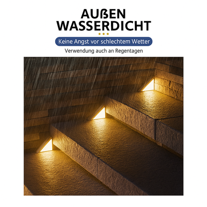 Solar Treppenlicht Außen LED – Wasserdichte Solar Stufenleuchte für Garten, Terrasse & Wege – Automatische Außenbeleuchtung mit Sensor