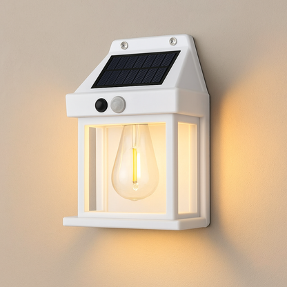 Solar LED Wandleuchte Außen mit Bewegungsmelder – IP65 Wasserdicht Solar Lampe für Garten, Terrasse & Haustür