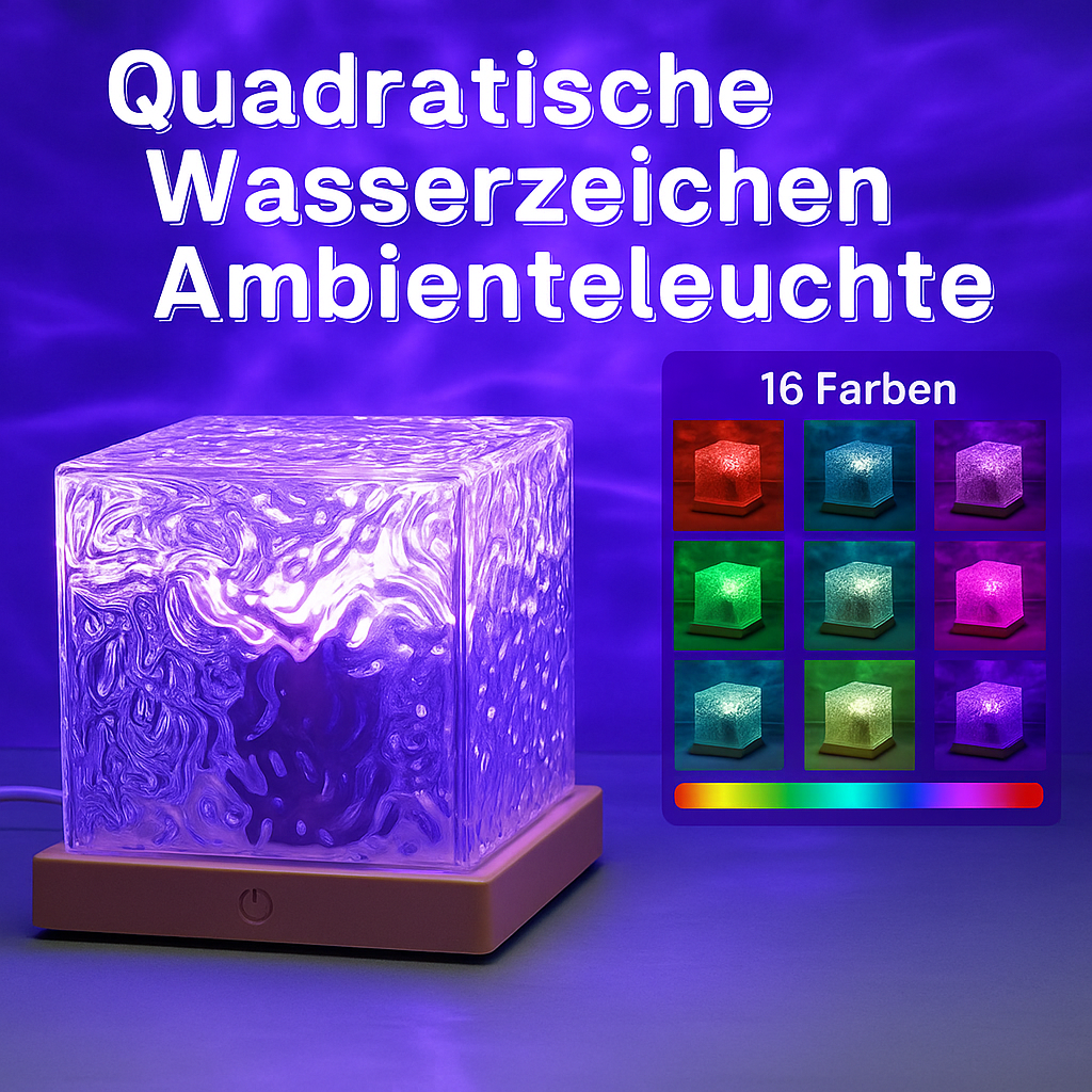 LED Glas Tischlampe – Designer Deko Lampe mit warmem Ambientelicht für Wohnzimmer & Schlafzimmer