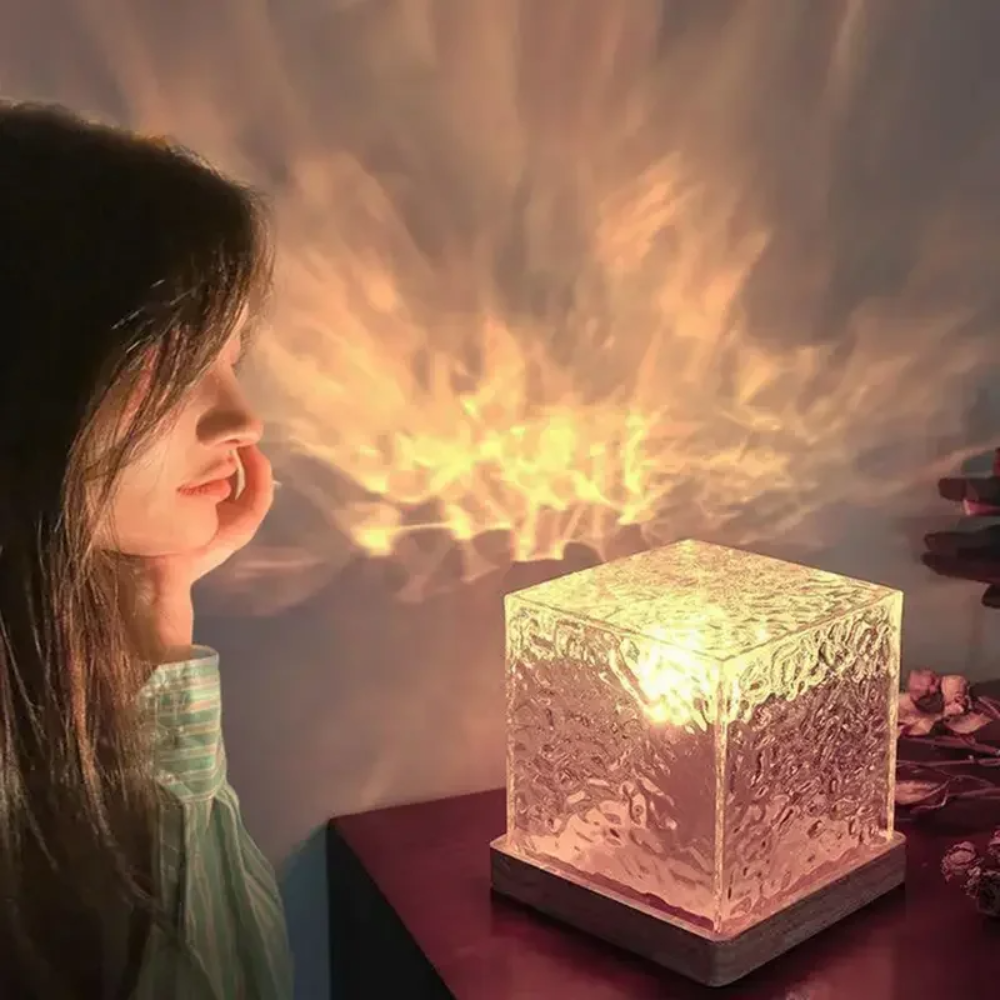 LED Glas Tischlampe – Designer Deko Lampe mit warmem Ambientelicht für Wohnzimmer & Schlafzimmer