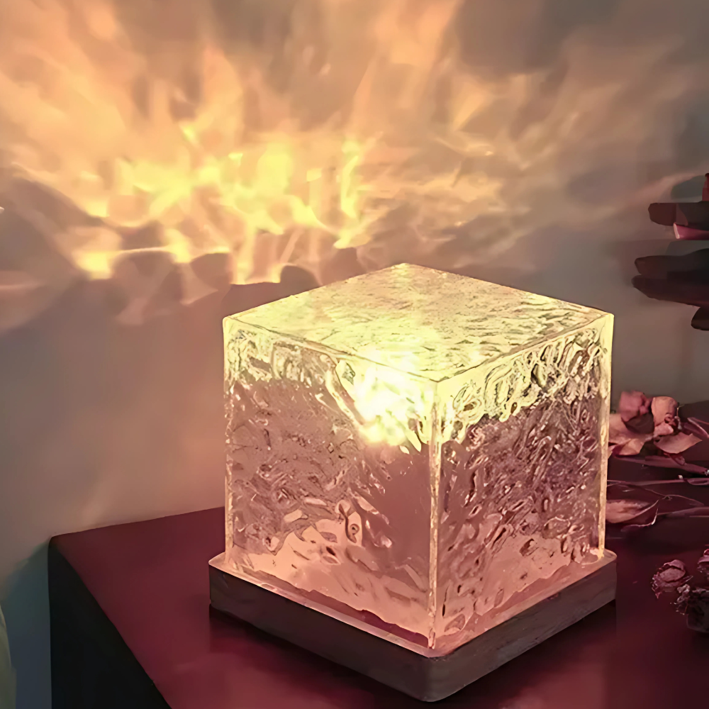 LED Glas Tischlampe – Designer Deko Lampe mit warmem Ambientelicht für Wohnzimmer & Schlafzimmer