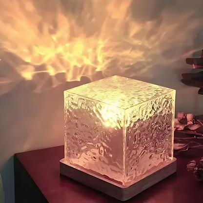 LED Glas Tischlampe – Designer Deko Lampe mit warmem Ambientelicht für Wohnzimmer & Schlafzimmer