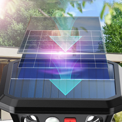 Solar LED Außenleuchte mit Bewegungsmelder – Wasserdichte Gartenlampe mit Erdspieß & Wandhalterung, Solar Wandleuchte für Garten, Weg & Terrasse