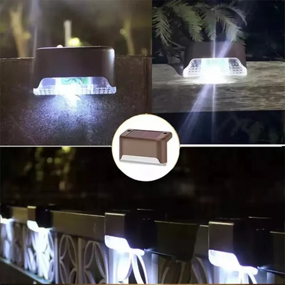 NooraLite | Solar LED Stufenlicht Außen – Treppenbeleuchtung Solar Warmweiß / Kaltweiß – Wetterfeste Garten & Wegbeleuchtung ohne Kabel