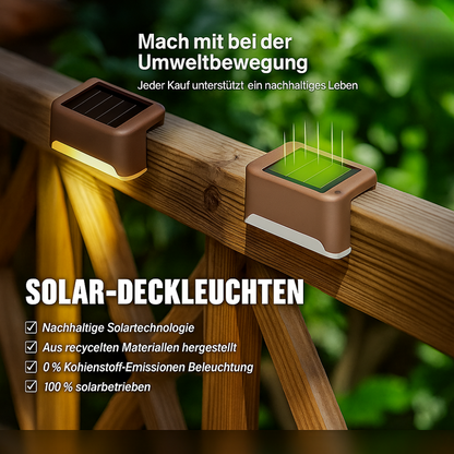 NooraLite | Solar LED Stufenlicht Außen – Treppenbeleuchtung Solar Warmweiß / Kaltweiß – Wetterfeste Garten & Wegbeleuchtung ohne Kabel