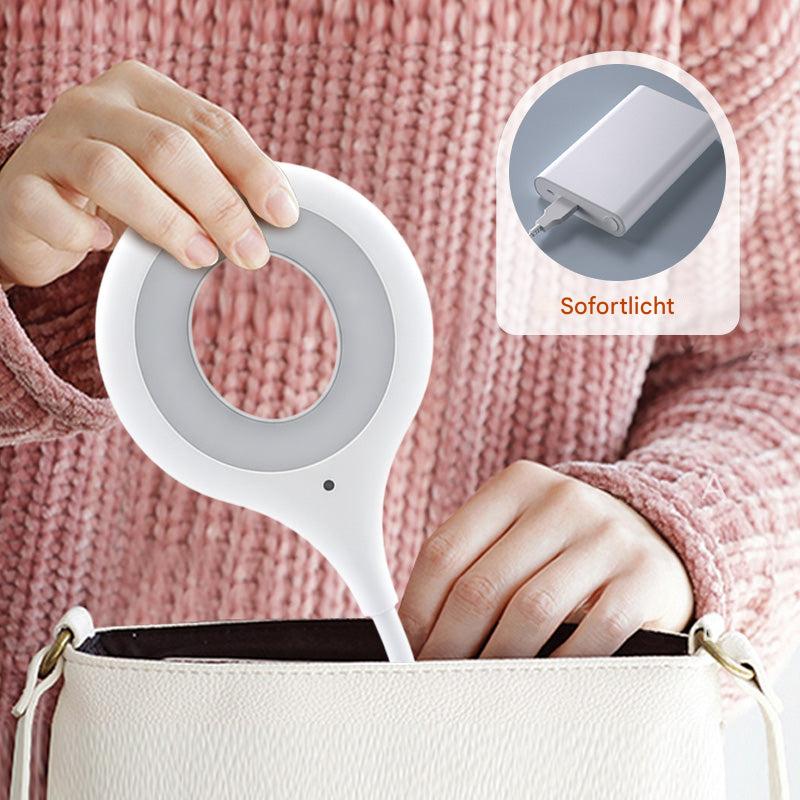 Sprachgesteuerte USB LED Lampe – High-Tech Schreibtischlampe mit Ringlicht & flexiblem Arm