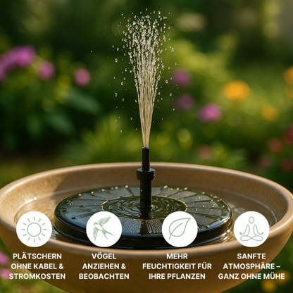 Solar Springbrunnen Pumpe für Garten & Vogelbad – kabellos, umweltfreundlich & einfach installiert | Solarbrunnen für Terrasse, Teich & Outdoor