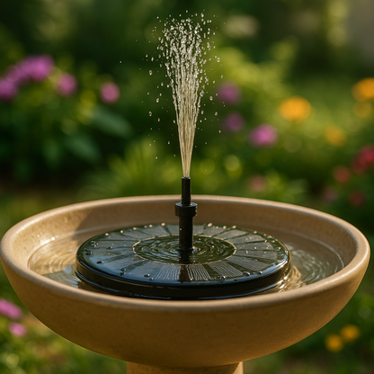 Solar Springbrunnen Pumpe für Garten & Vogelbad – kabellos, umweltfreundlich & einfach installiert | Solarbrunnen für Terrasse, Teich & Outdoor