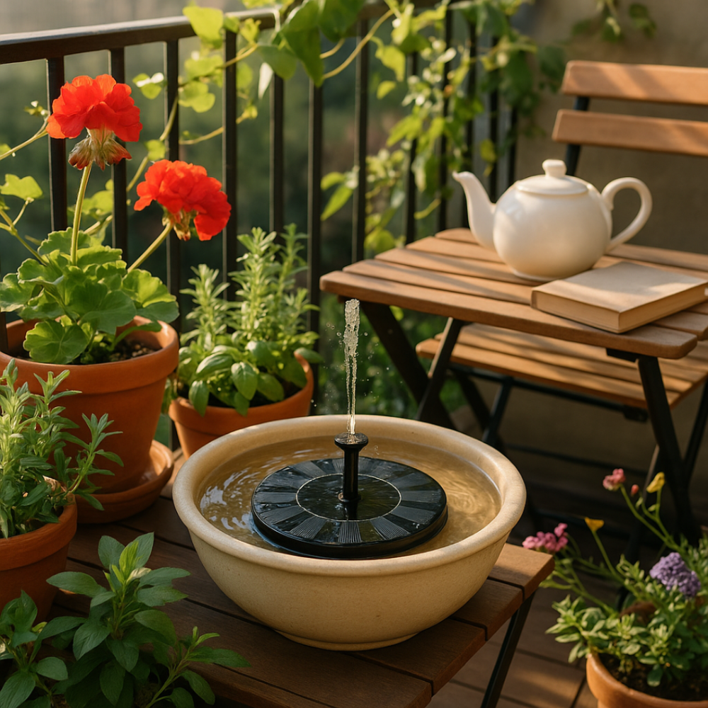 Solar Springbrunnen Pumpe für Garten & Vogelbad – kabellos, umweltfreundlich & einfach installiert | Solarbrunnen für Terrasse, Teich & Outdoor