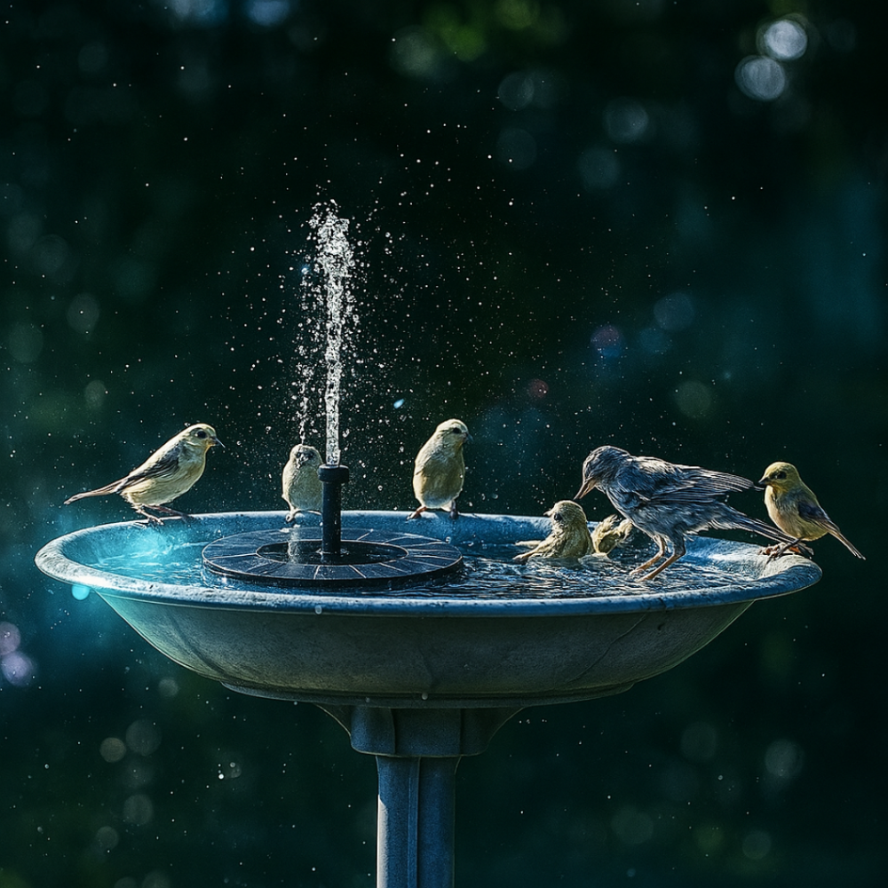 Solar Springbrunnen Pumpe für Garten & Vogelbad – kabellos, umweltfreundlich & einfach installiert | Solarbrunnen für Terrasse, Teich & Outdoor