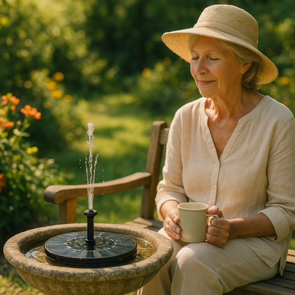 Solar Springbrunnen Pumpe für Garten & Vogelbad – kabellos, umweltfreundlich & einfach installiert | Solarbrunnen für Terrasse, Teich & Outdoor
