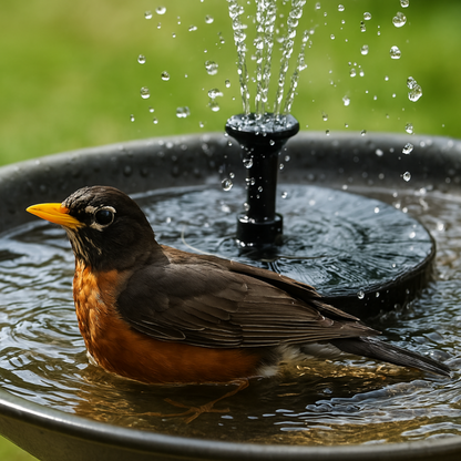 Solar Springbrunnen Pumpe für Garten & Vogelbad – kabellos, umweltfreundlich & einfach installiert | Solarbrunnen für Terrasse, Teich & Outdoor