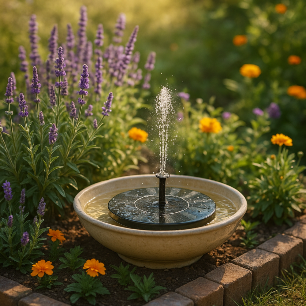 Solar Springbrunnen Pumpe für Garten & Vogelbad – kabellos, umweltfreundlich & einfach installiert | Solarbrunnen für Terrasse, Teich & Outdoor
