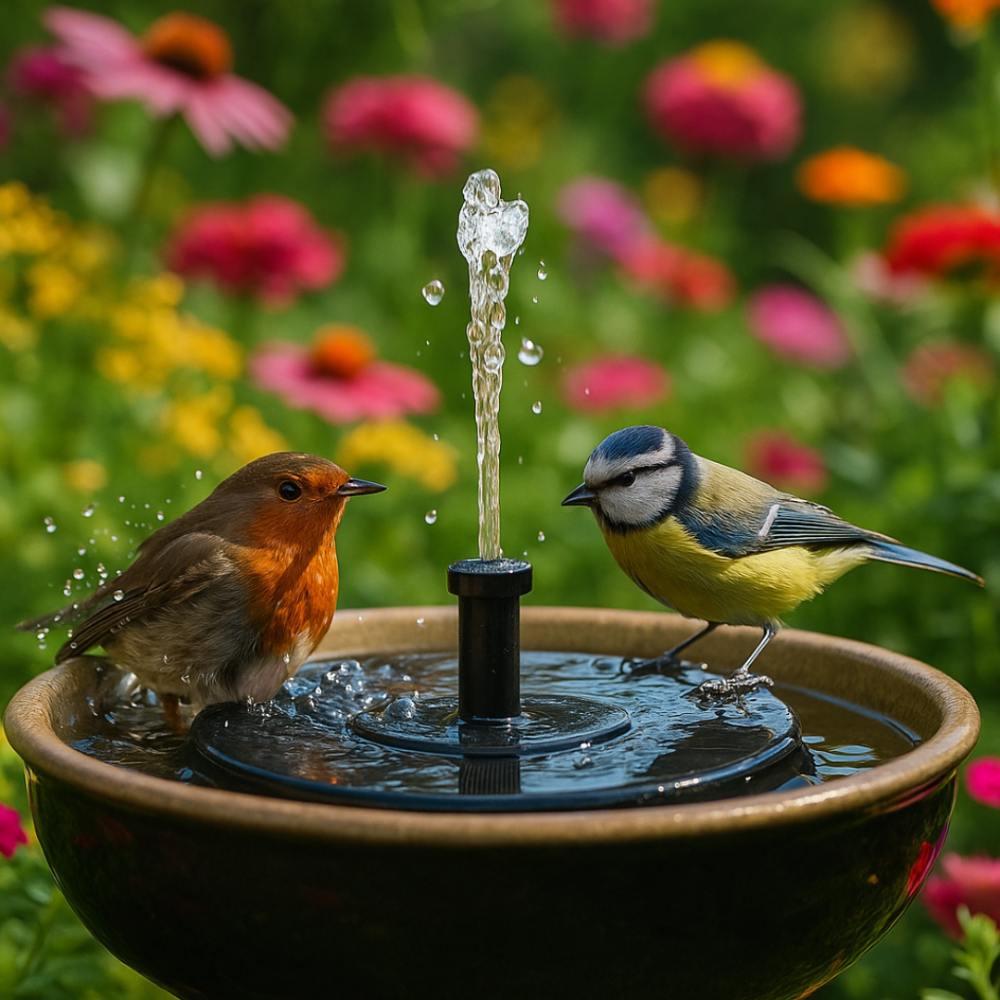 Solar Springbrunnen Pumpe für Garten & Vogelbad – kabellos, umweltfreundlich & einfach installiert | Solarbrunnen für Terrasse, Teich & Outdoor
