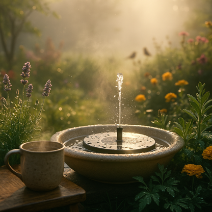 Solar Springbrunnen Pumpe für Garten & Vogelbad – kabellos, umweltfreundlich & einfach installiert | Solarbrunnen für Terrasse, Teich & Outdoor