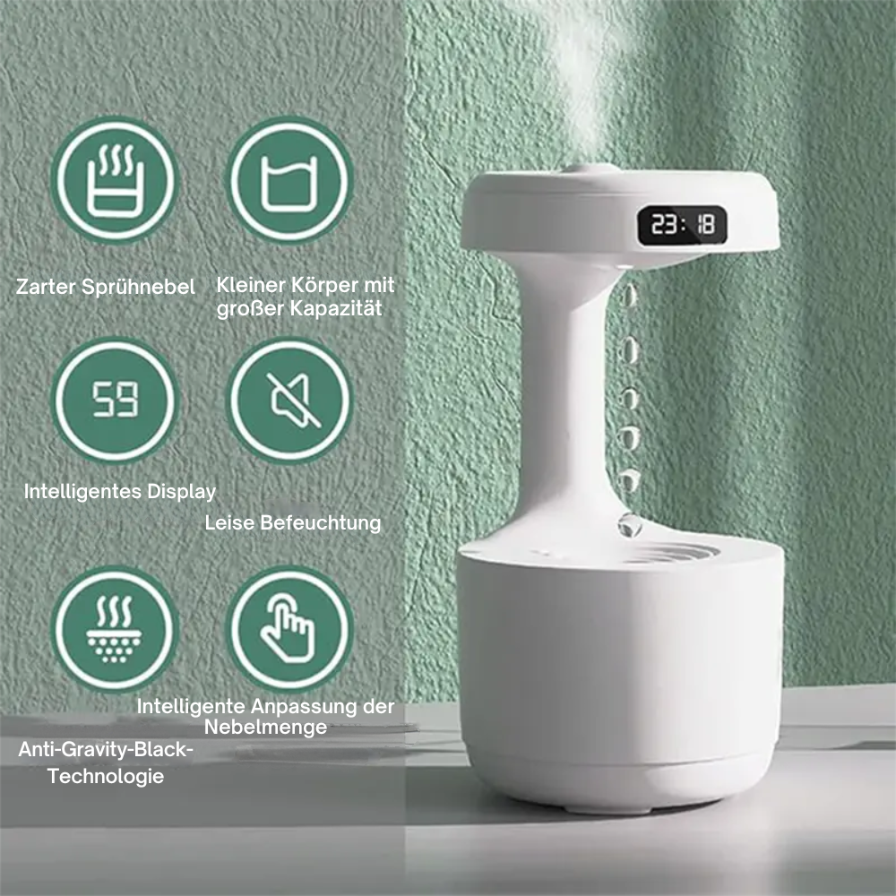 Anti-Schwerkraft Luftbefeuchter mit LED & Wasserdrop-Effekt