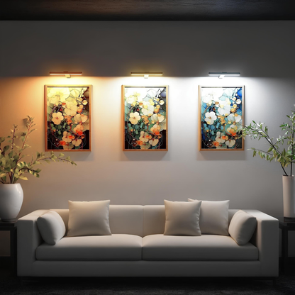 LED Bilderleuchte für Wand | Moderne Galeriebeleuchtung – 3 Farben (Schwarz/Gold/Weiß)