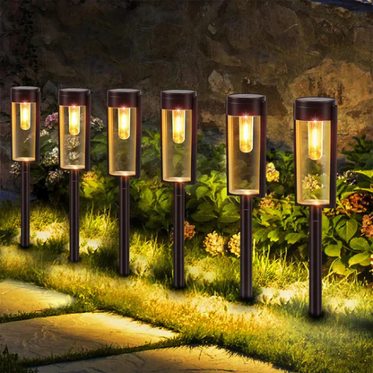 Solar Gartenleuchte LED Außen – Warmweißes Solarlicht für Garten & Wegbeleuchtung – Automatisches Ein/Aus, Wasserdicht, Solar Stecklampe für Outdoor