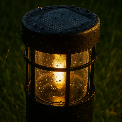 Solar LED Gartenleuchte – warme Außenbeleuchtung für Wege & Terrasse, wetterfest