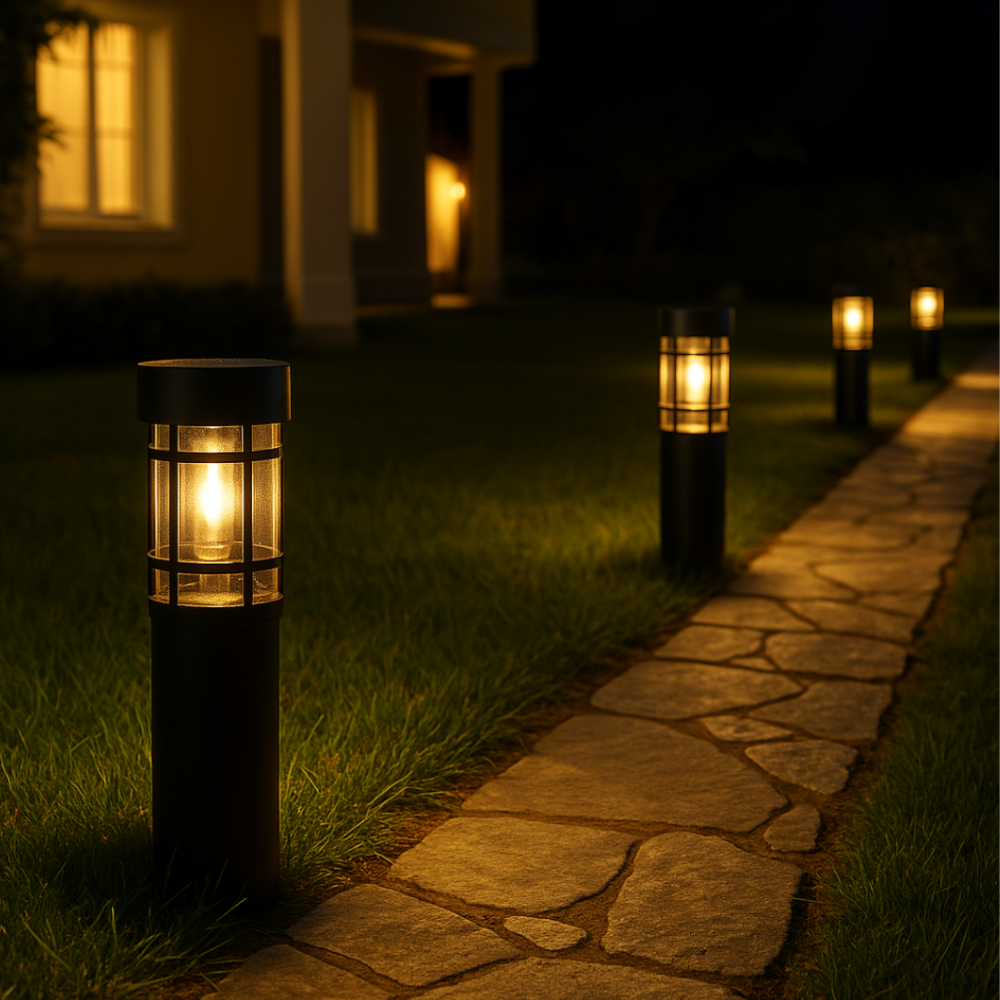 Solar LED Gartenleuchte – warme Außenbeleuchtung für Wege & Terrasse, wetterfest