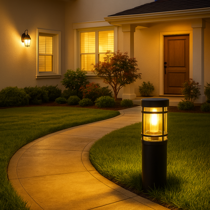 Solar LED Gartenleuchte – warme Außenbeleuchtung für Wege & Terrasse, wetterfest
