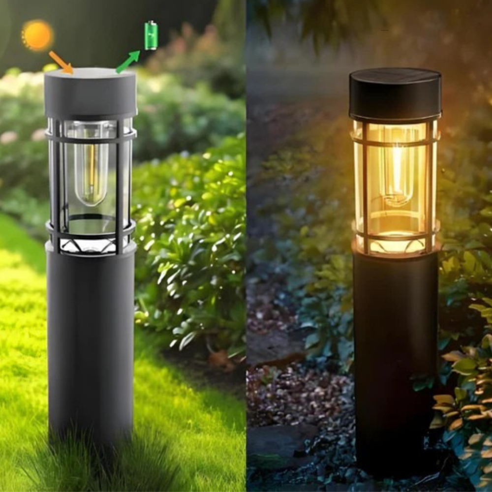 Solar LED Gartenleuchte – warme Außenbeleuchtung für Wege & Terrasse, wetterfest