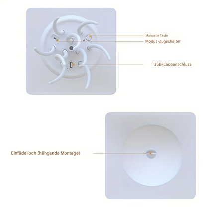 LED Tischlampe im Quallen-Design – Design Deko Lampe mit warmem Ambientelicht für Wohnzimmer & Schlafzimmer