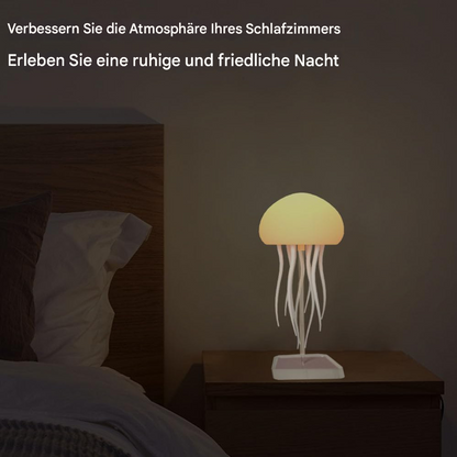LED Tischlampe im Quallen-Design – Design Deko Lampe mit warmem Ambientelicht für Wohnzimmer & Schlafzimmer