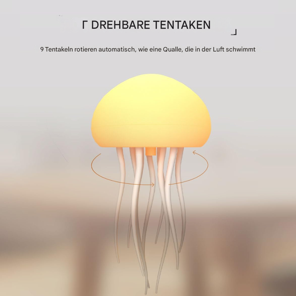 LED Tischlampe im Quallen-Design – Design Deko Lampe mit warmem Ambientelicht für Wohnzimmer & Schlafzimmer