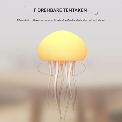 LED Tischlampe im Quallen-Design – Design Deko Lampe mit warmem Ambientelicht für Wohnzimmer & Schlafzimmer