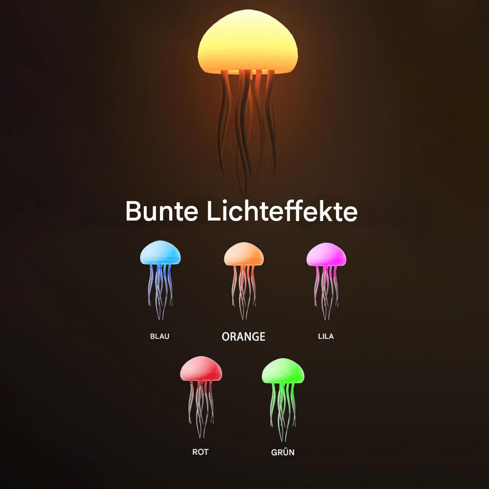 LED Tischlampe im Quallen-Design – Design Deko Lampe mit warmem Ambientelicht für Wohnzimmer & Schlafzimmer