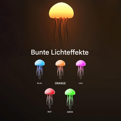 LED Tischlampe im Quallen-Design – Design Deko Lampe mit warmem Ambientelicht für Wohnzimmer & Schlafzimmer