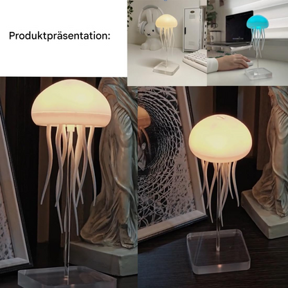 LED Tischlampe im Quallen-Design – Design Deko Lampe mit warmem Ambientelicht für Wohnzimmer & Schlafzimmer