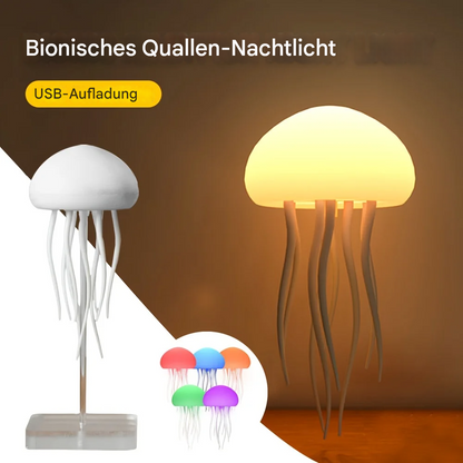 LED Tischlampe im Quallen-Design – Design Deko Lampe mit warmem Ambientelicht für Wohnzimmer & Schlafzimmer