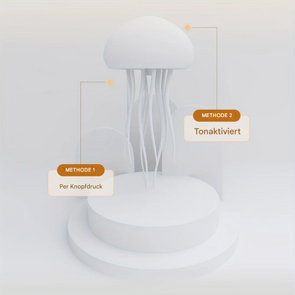 LED Tischlampe im Quallen-Design – Design Deko Lampe mit warmem Ambientelicht für Wohnzimmer & Schlafzimmer