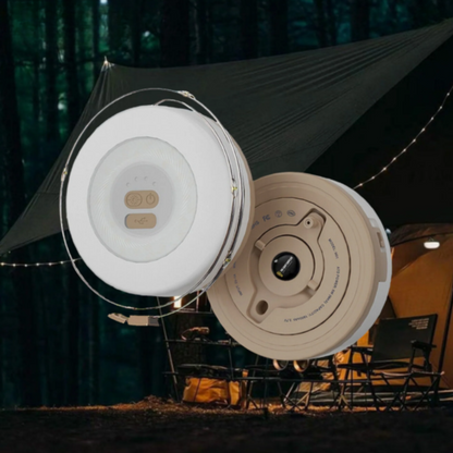 Solar LED Lichterkette Outdoor – Wiederaufladbare Gartenbeleuchtung & Camping Lampe – Warmweiß, Wasserdicht, USB/Solar Ladefunktion
