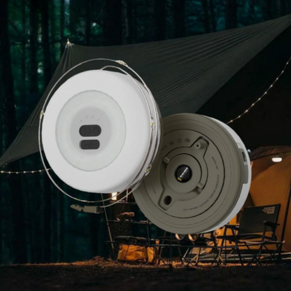 Solar LED Lichterkette Outdoor – Wiederaufladbare Gartenbeleuchtung & Camping Lampe – Warmweiß, Wasserdicht, USB/Solar Ladefunktion