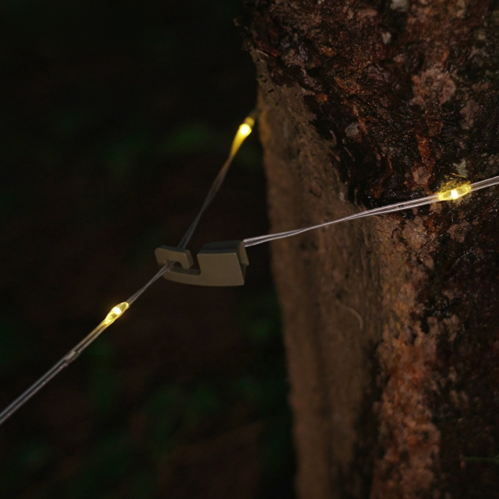 Solar LED Lichterkette Outdoor – Wiederaufladbare Gartenbeleuchtung & Camping Lampe – Warmweiß, Wasserdicht, USB/Solar Ladefunktion