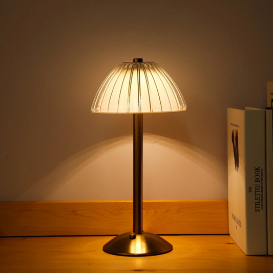 Elegante LED Tischlampe – Warmweiß | Design Nachttischlampe für Wohnzimmer & Schlafzimmer