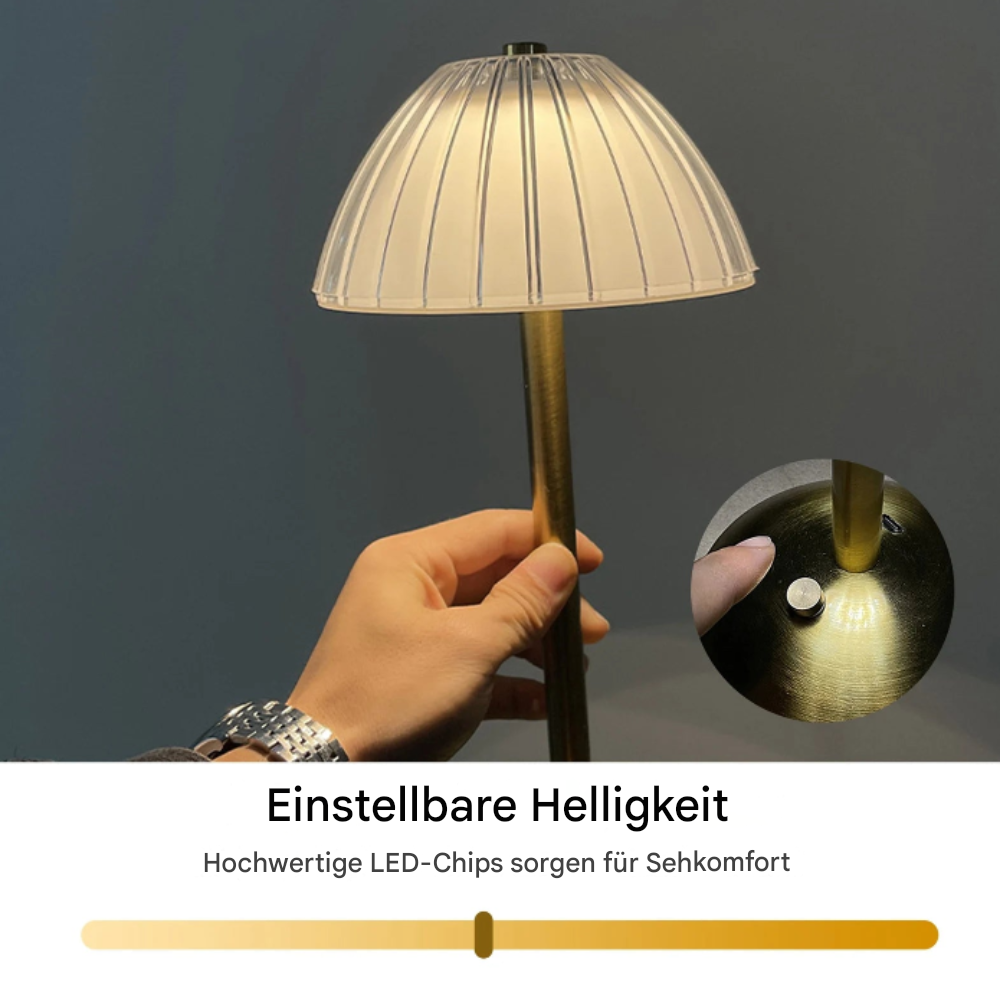 Elegante LED Tischlampe – Warmweiß | Design Nachttischlampe für Wohnzimmer & Schlafzimmer