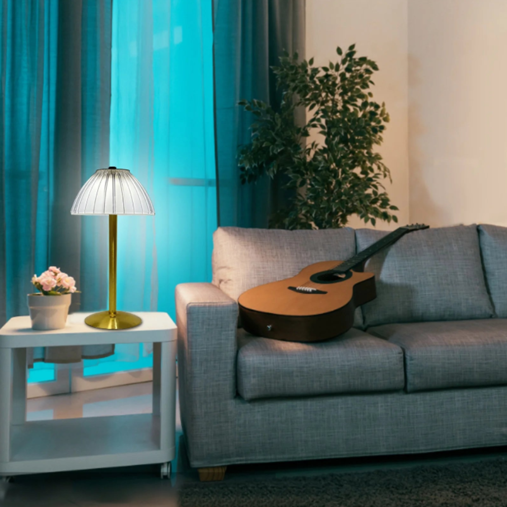 Elegante LED Tischlampe – Warmweiß | Design Nachttischlampe für Wohnzimmer & Schlafzimmer