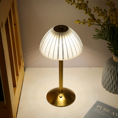 Elegante LED Tischlampe – Warmweiß | Design Nachttischlampe für Wohnzimmer & Schlafzimmer