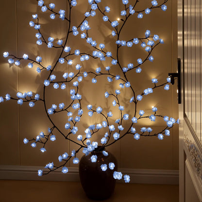 LED Kirschblüten Lichterkette für Wanddeko – Warmweiß – Romantische LED Beleuchtung für Schlafzimmer & Wohnzimmer