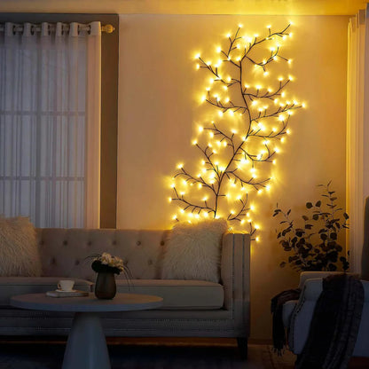 LED Kirschblüten Lichterkette für Wanddeko – Warmweiß – Romantische LED Beleuchtung für Schlafzimmer & Wohnzimmer